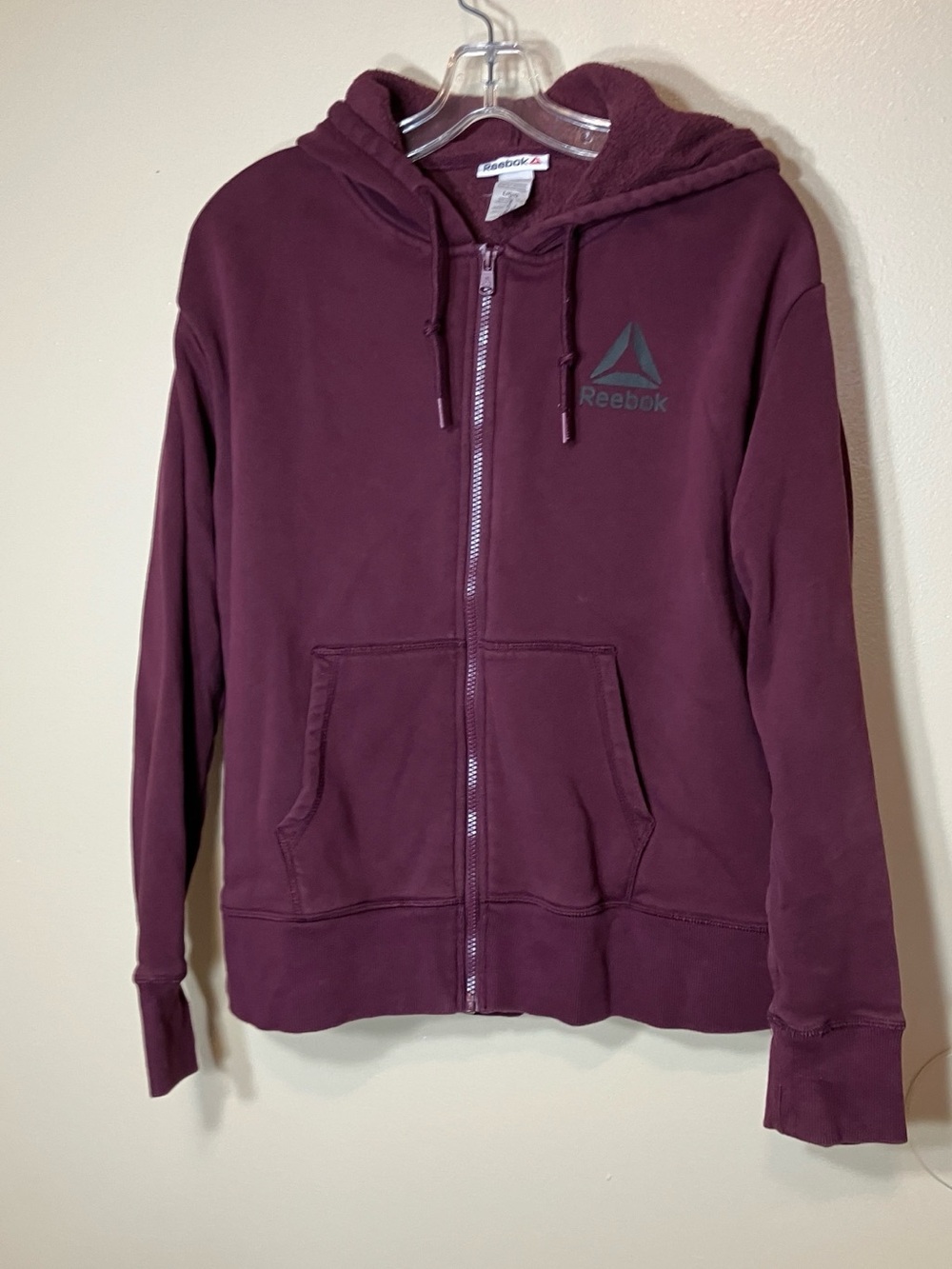 Reebok Kids Maroon Full-Zip Hooded Sweatshirt
